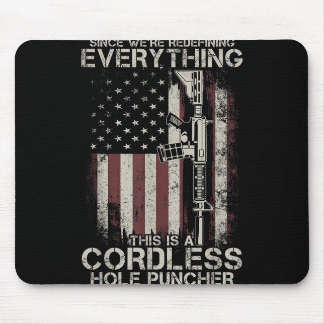 Proud American Flag Veteran Gun Rights Tlt Cordles Mouse Mat (Front)