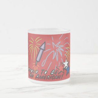 Proud American - Frosted Glass Coffee Mug