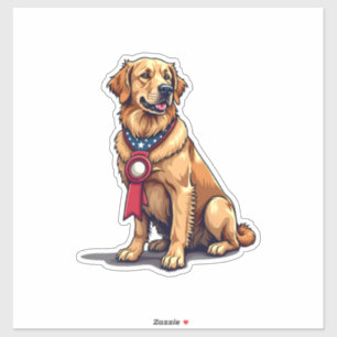 Proud American Golden Retriever Vintage Tee 4