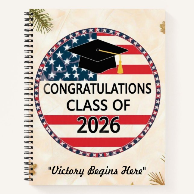 "Proud American Graduate" Notebook (Front)