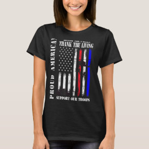 Proud American Honour The Fallen Thank You Veteran T-Shirt