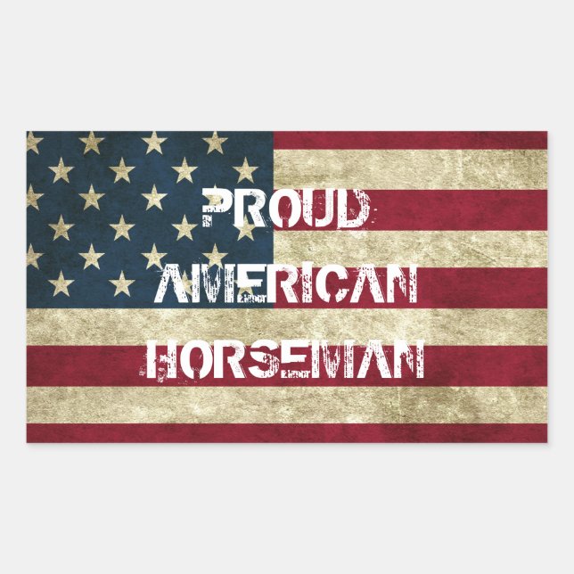 Proud American Horseman Sticker (Front)