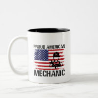 Proud American Mechanic Labour Day Mug