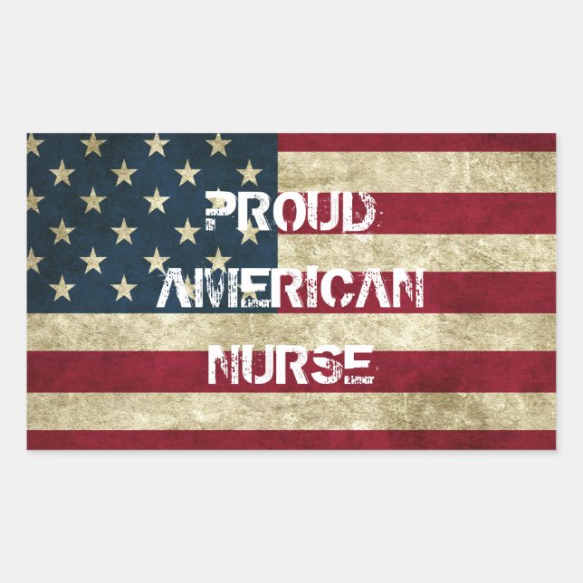 Proud American Nurse Sticker (Front)