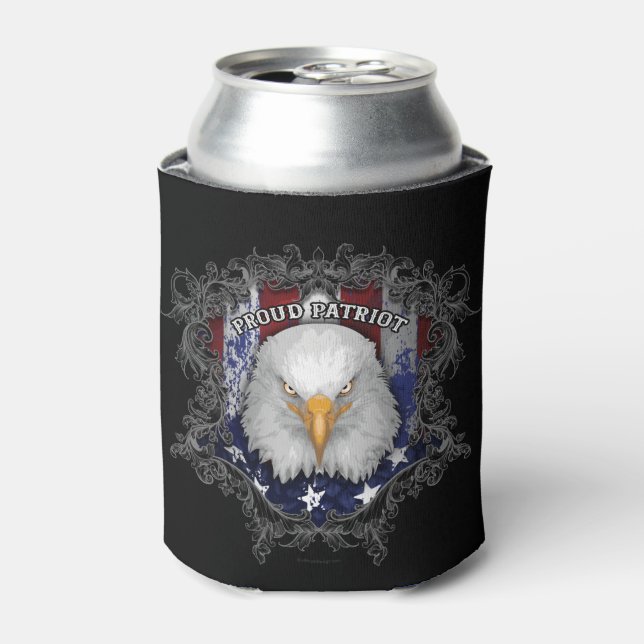 Proud American Patriot Can Cooler (Can Front)