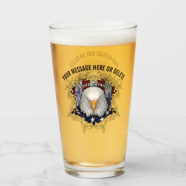 Proud American Patriot Glass (Front Filled)