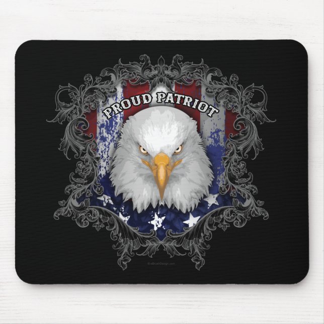 Proud American Patriot Mouse Mat (Front)