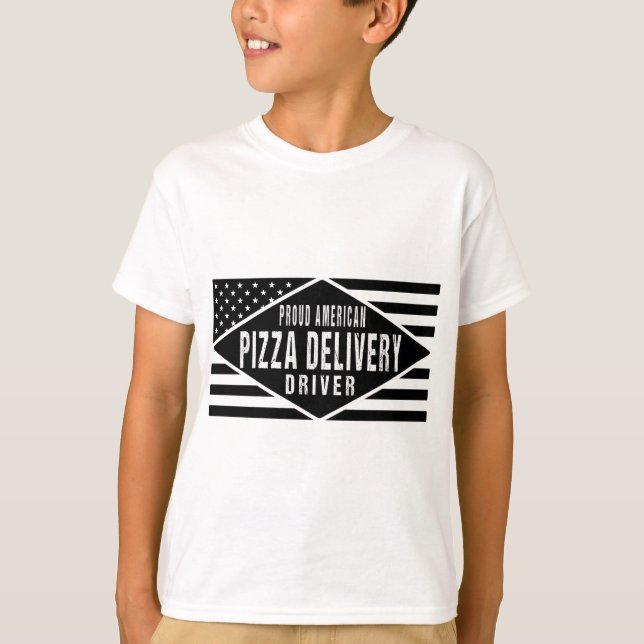 Proud American Pizza Delivery Driver - Patriotic U T-Shirt (Front)
