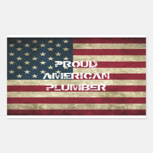 Proud American Plumber Sticker