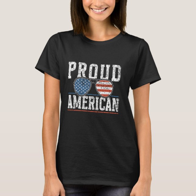 Proud American Usa America Independence 4Th Of Jul T-Shirt (Front)