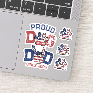 Proud American USA Pet Dog Dad Lover US Flag