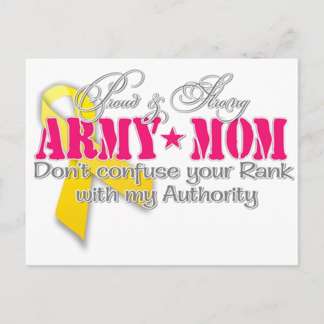Proud and strong Army Mum Postcard (Front)