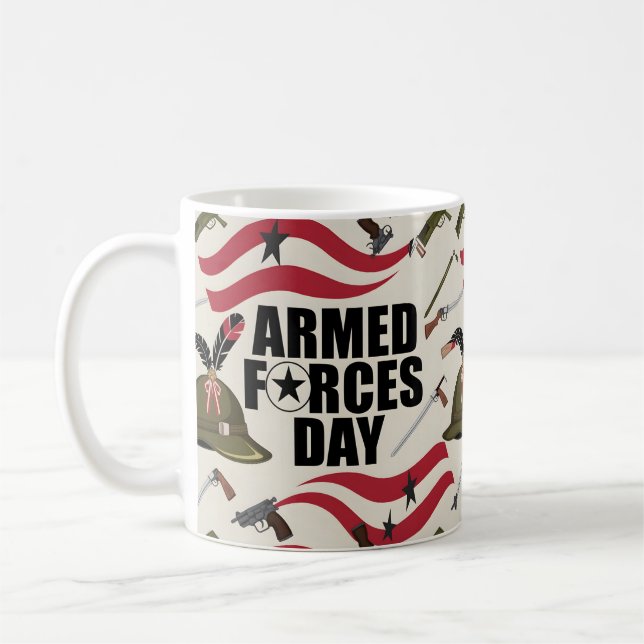 Proud Armed Forces Supporter Coffee Mug (Left)