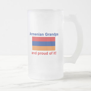 Proud Armenian Grandpa Frosted Glass Beer Mug