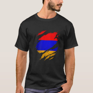 Proud Armenian  Torn Ripped Armenia Flag T-Shirt