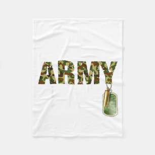 Proud Army Brother Camouflage Soldier Family Match Fleece Blanket