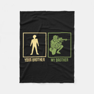 Proud Army Brother I-navy Airforce Seal Ranger  Fleece Blanket