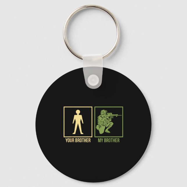Proud Army Brother I-navy Airforce Seal Ranger  Key Ring (Front)