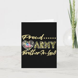 Proud Army Brother-In-Law - Flag Dog Tags Military Card