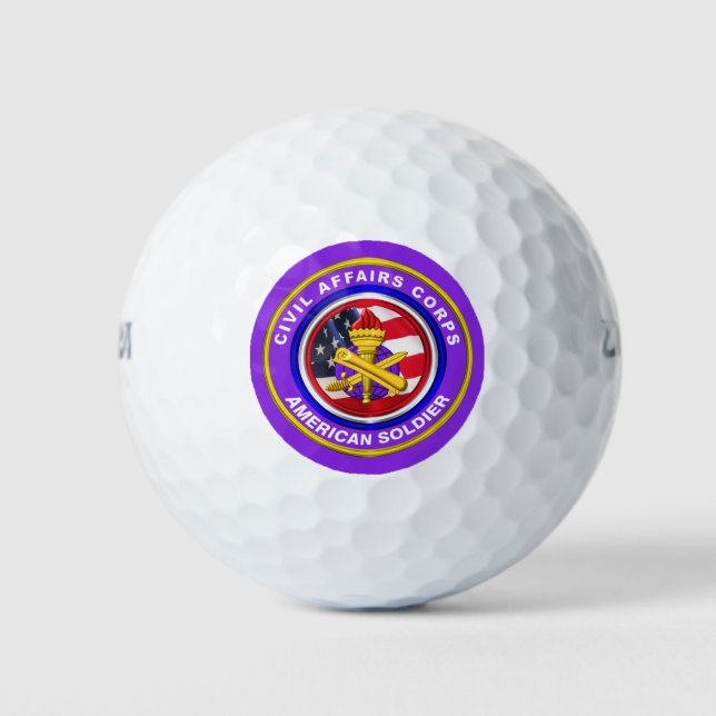 Proud Army Civil Affairs Veteran Golf Balls (Front)