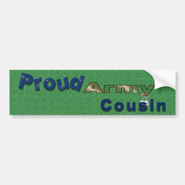 Proud Army Cousin Blue Bumper Sticker (Front)