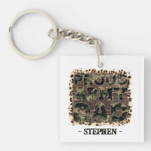 Proud Army Dad – Bold Camouflage Key Ring