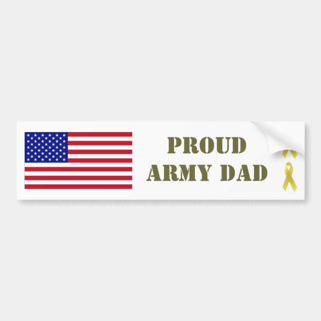 PROUD ARMY DAD Bumper Sticker (Front)
