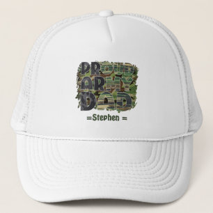 Proud Army Dad Camouflage Design Trucker Hat
