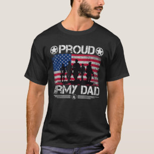 Proud Army Dad Military Patriotic Proud Dad Father T-Shirt