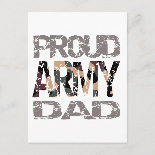 Proud army dad postcard (Front)