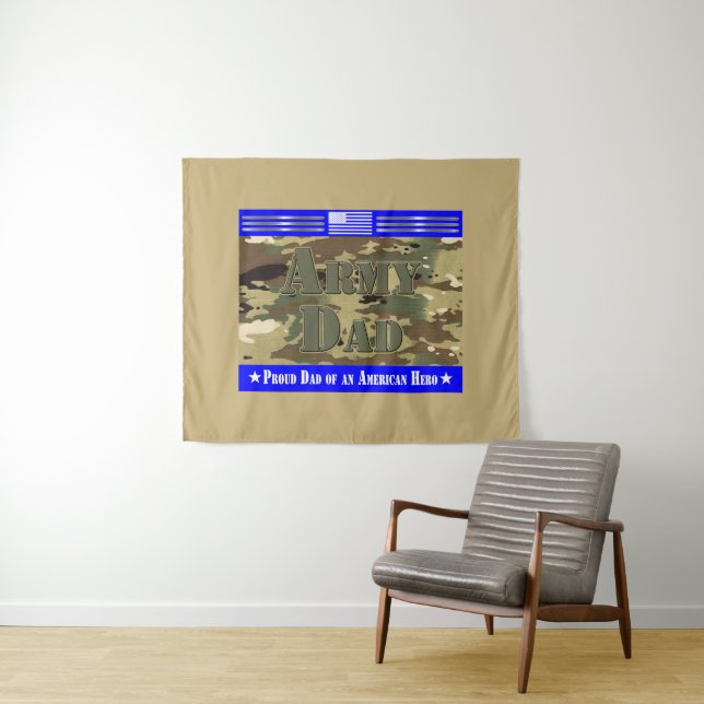 Proud Army Dad Tapestry (In Situ (Horizontal))
