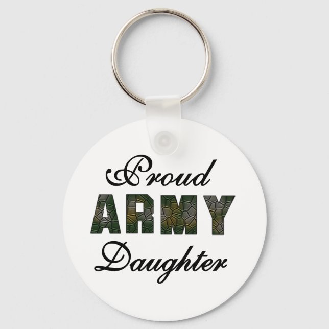 Proud Army Daughter Key Ring (Front)