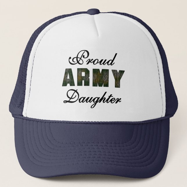 Proud Army Daughter Trucker Hat (Front)