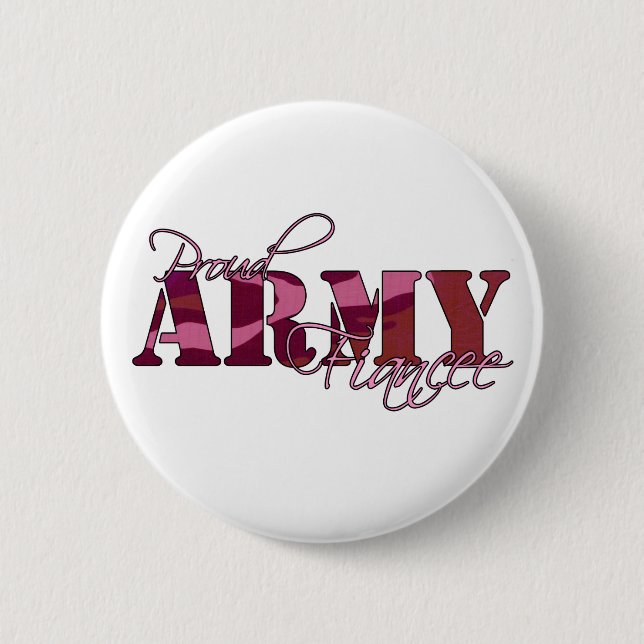 Proud Army Fiancee Button (Front)