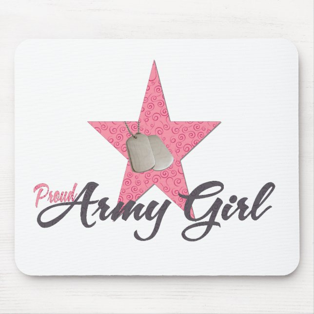 Proud Army Girl Mouse Mat (Front)
