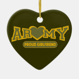 Proud Army Girlfriend Ceramic Tree Decoration