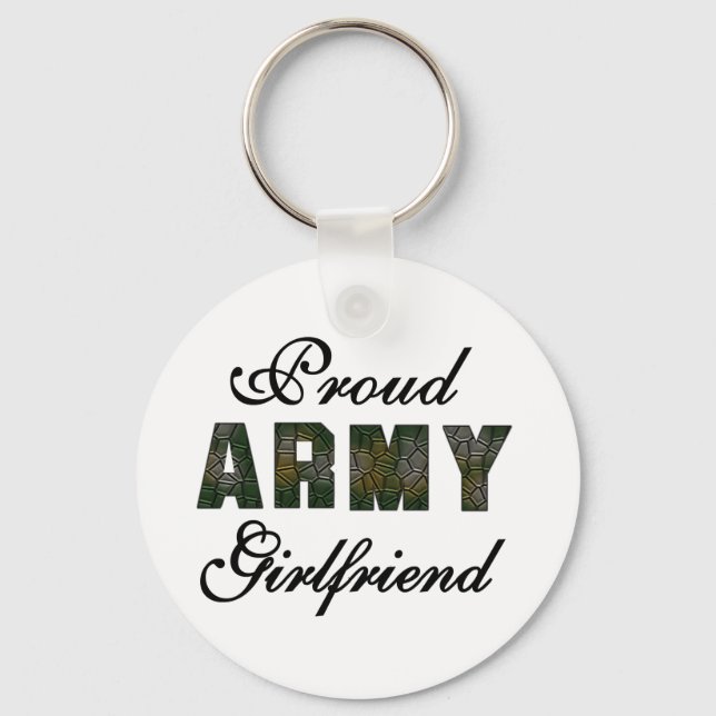 Proud Army Girlfriend Key Ring (Front)