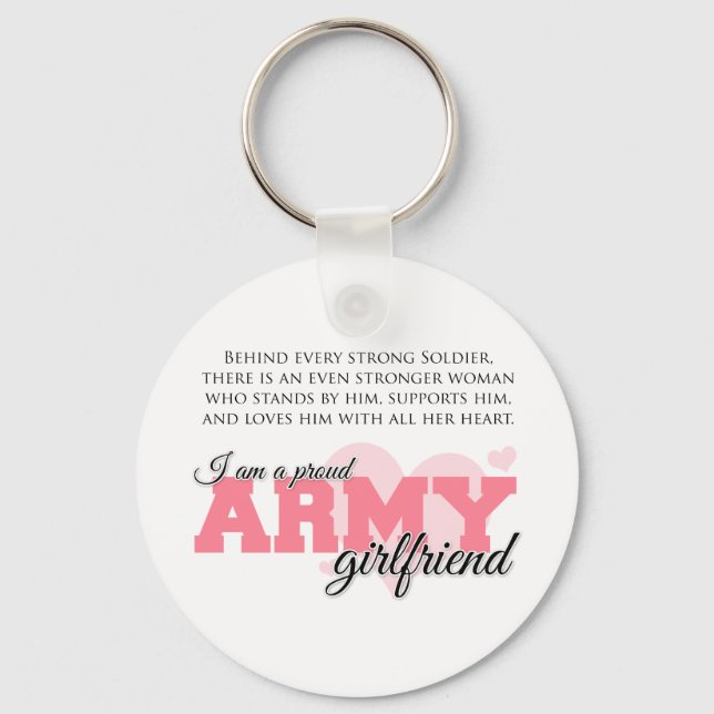 Proud Army Girlfriend Key Ring (Front)