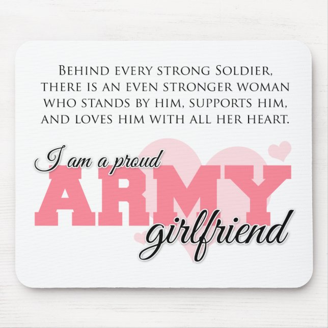Proud Army Girlfriend Mouse Mat (Front)