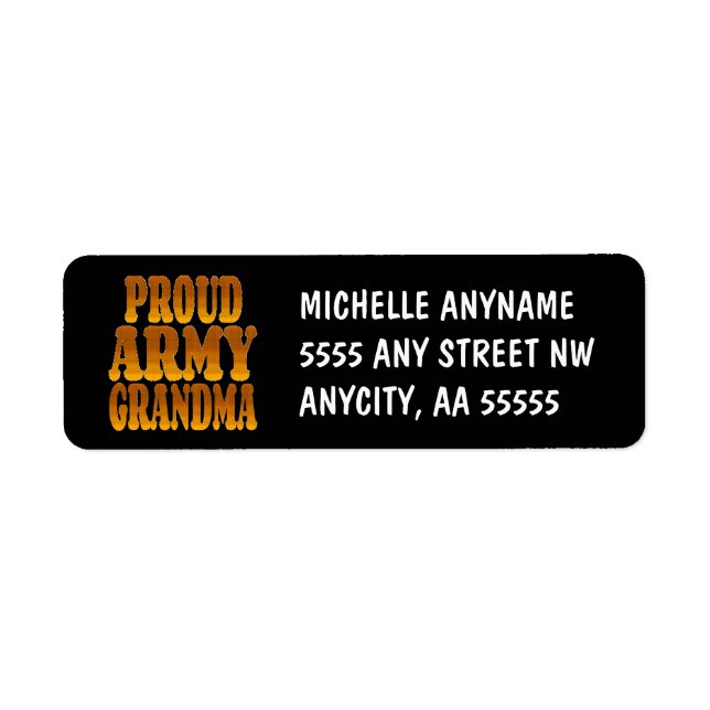 Proud Army Grandma in Gold (Front)
