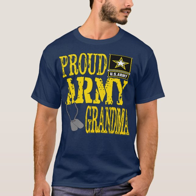 Proud Army Grandma Shirt Military Pride T Shirt (Front)
