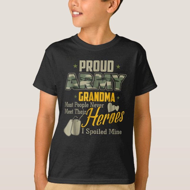  Proud Army Grandma Shirt Super Cool Grandma Army (Front)