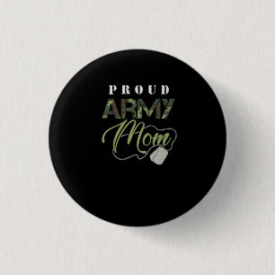 Proud Army Mom Shirt Cute Military Mama T-shirt 3 Cm Round Badge