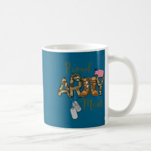Proud Army Mom Us Flag Artwork Coffee Mug