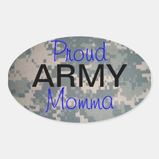 Proud Army Momma (oval) Oval Sticker