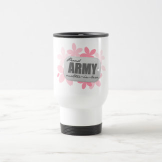 Proud Army Mother-in-law Flowers Travel Mug