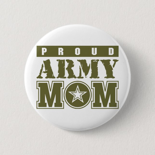 Proud Army Mum 6 Cm Round Badge (Front)