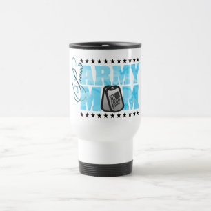 Proud Army Mum Blue Camo Travel Mug