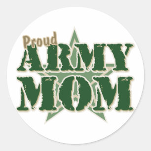 Proud Army Mum Classic Round Sticker