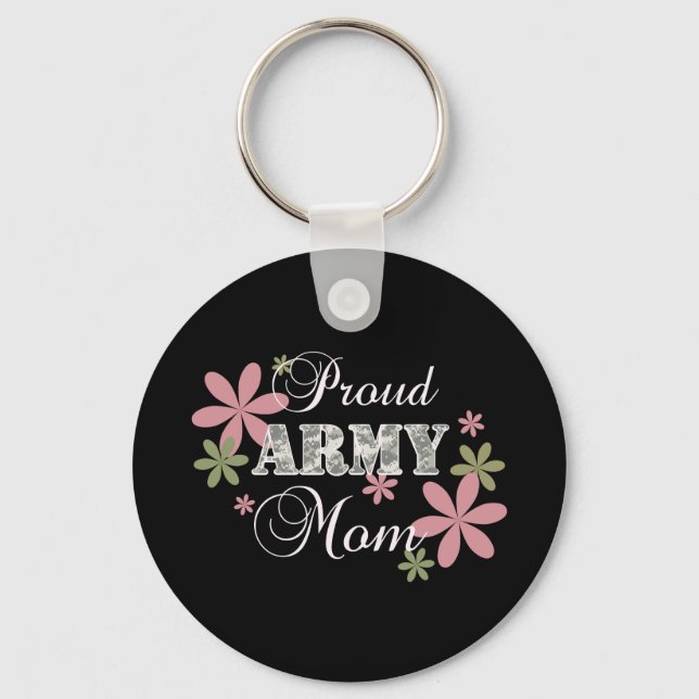 Proud Army Mum [fl c] Key Ring (Front)